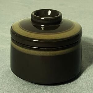 Vintage 70s Mikasa Majorca Torino Lidded Sugar Bowl Brown Green Bands Japan